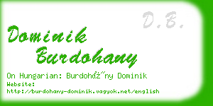 dominik burdohany business card